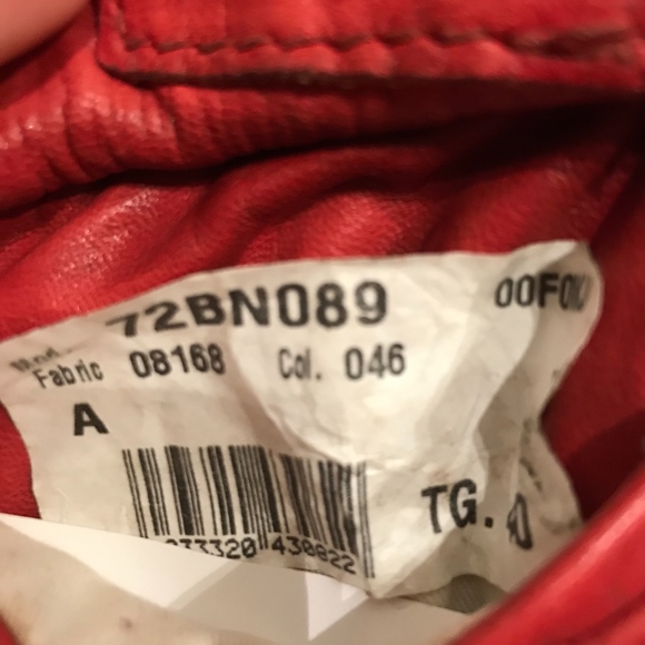 DSquared2 Red Leather Biker Jacket Size 40 / XS - Picture 4 of 8